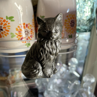 Welsh Slate Cat Statue