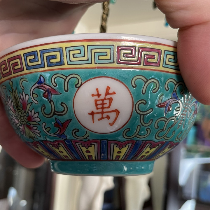 Bonsai Tree in Hand-painted Pot