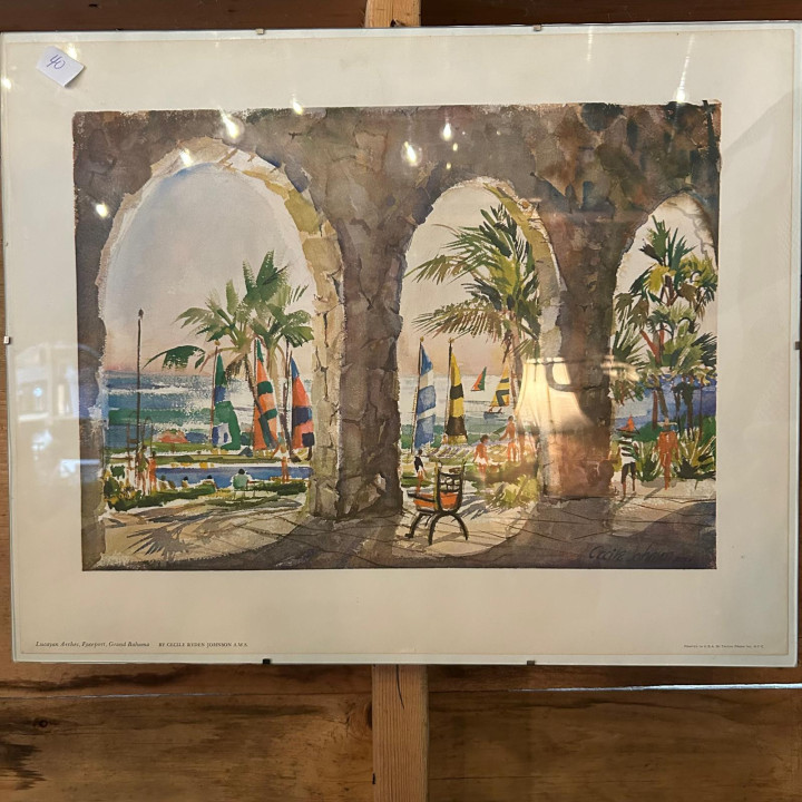Vintage Cecilie Johnson watercolour arts