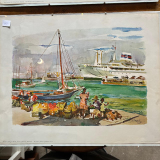 Vintage Cecilie Johnson watercolour arts