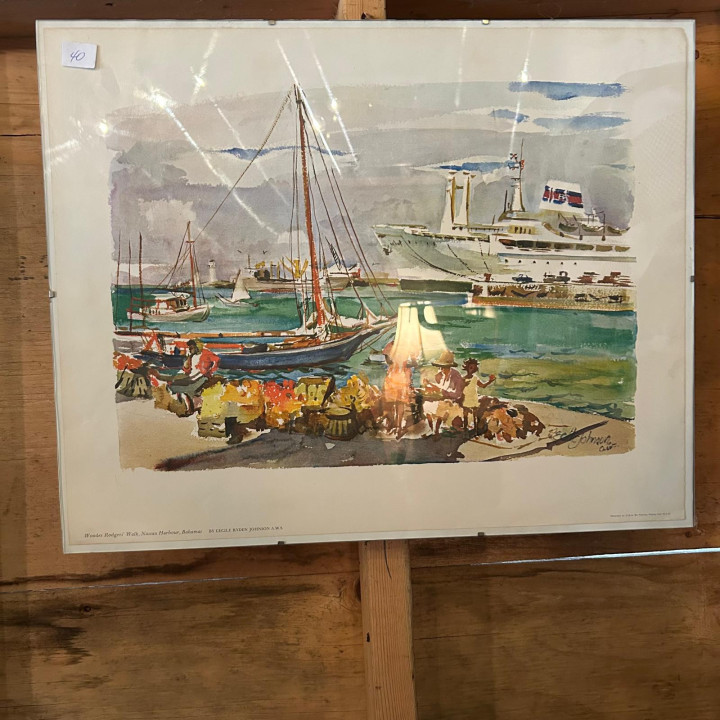 Vintage Cecilie Johnson watercolour arts