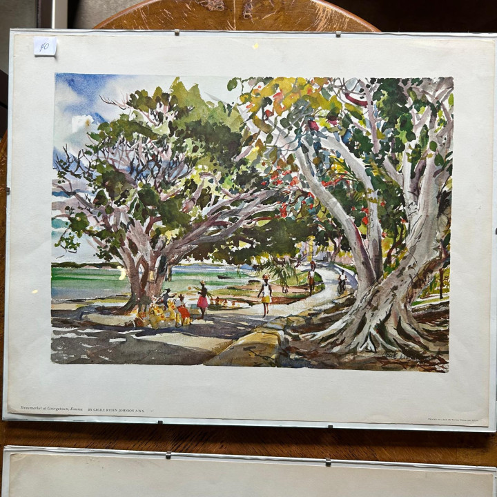 Vintage Cecilie Johnson watercolour arts